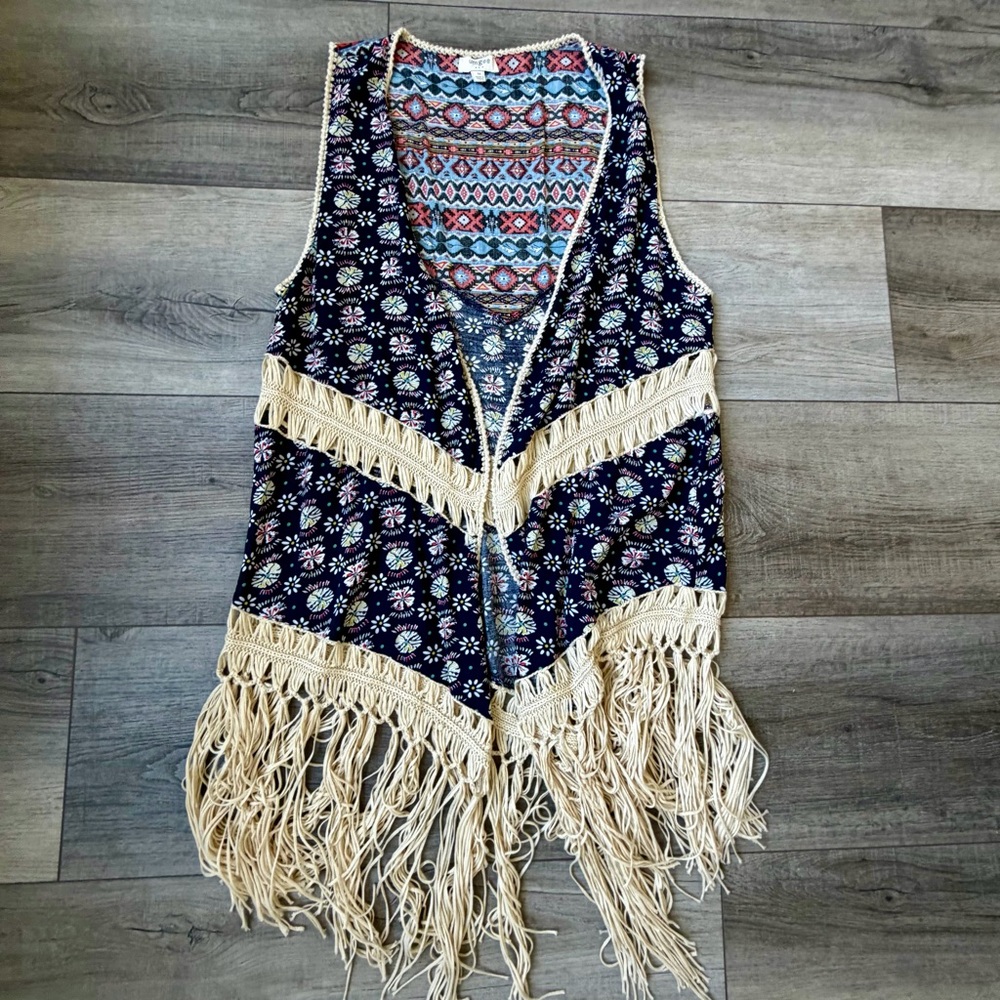 UMGEE KIMONO Boho Fringe Wrap Rodeo Music Festival Lagenlook